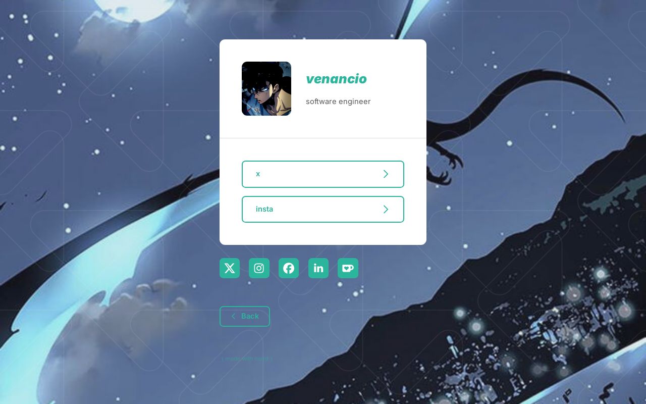 Carrd profile picture for @venancio